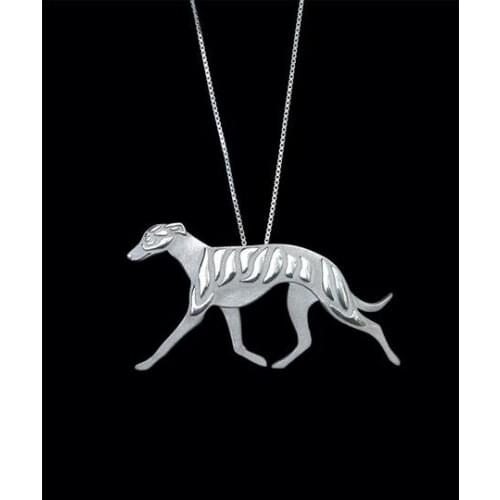 Wholesale Handmade Boho Chic Whippet Movement Pendant Necklace Female and Male Gift Jewelry Pendant-12pcs/Lot