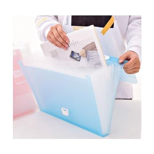13 layer Expanding File Folder Document Bag A4 Organizer Paper Holder Document Folde Free Shipping