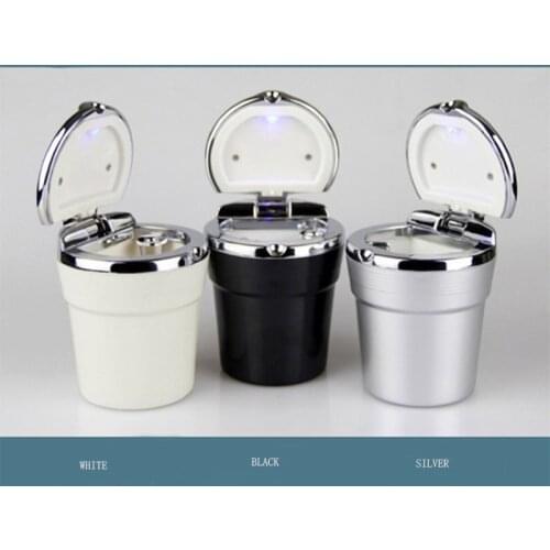 Ashtray Car Accessories Portable LED Light Cars Ashtray Universal Cigarette Cylinder Holder Cars Styling 2021