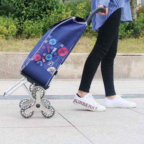 Portable Folding Shopping Grocery Cart, Small Cart, Household Climbing Trailer, Portable Trolley Cart, Shopping Artifact For The