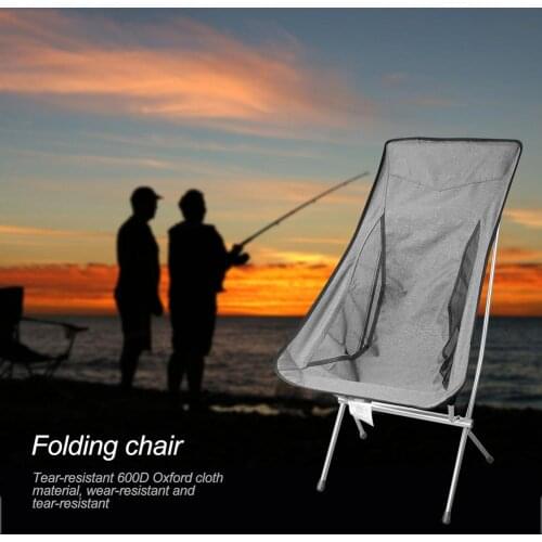 Portable Outdoor Chair Waterproof Folding Camping Chair With Storage Bag Aluminum Alloy Fishing Beach Chair With Storage Bag