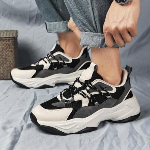 Plus Size Outdoor High-soled Mens Sports Shoes Mens Shoes Men Sneakers Mens Running Shoes Sport Men Balck Gray White Boty A-777