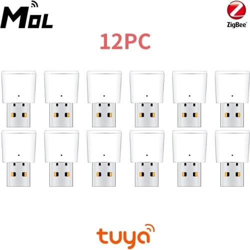 Tuya 12pcs Zigbee Signal Repeater USB Zigbee Hub Signal Expand 20-30M Smart Home Automation Module