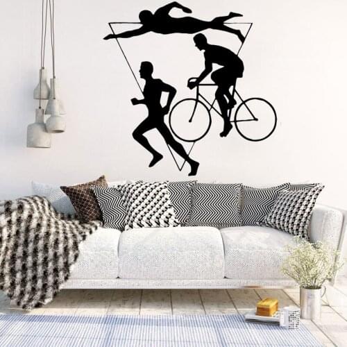 DIY Art Sports Running Swimming Wall Stickers Self Adhesive Wallpaper Vinyl Stickers Wall Decal Home Accessories Pattern 3535
