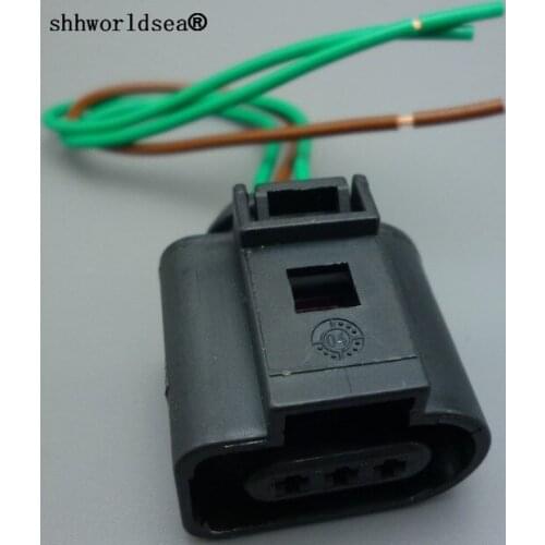 Shhworldsea 1/2/5/10/100 pcs Trucks Sensor Plastic Connector Waterproof 3pins 1.5MM Terminal Female plug