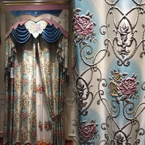 2021 New Curtain for Living Room Luxury High-precision Jacquard Curtains Modern Nordic Simulation Silk Bedroom Window Drapes