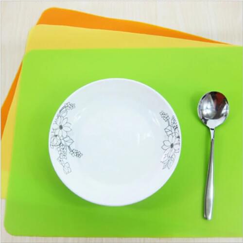 Placemat Silicone Kitchen Table Mats Thick Non Slip Waterproof Hot Mats 6 Color 1pcs x silicon place mat