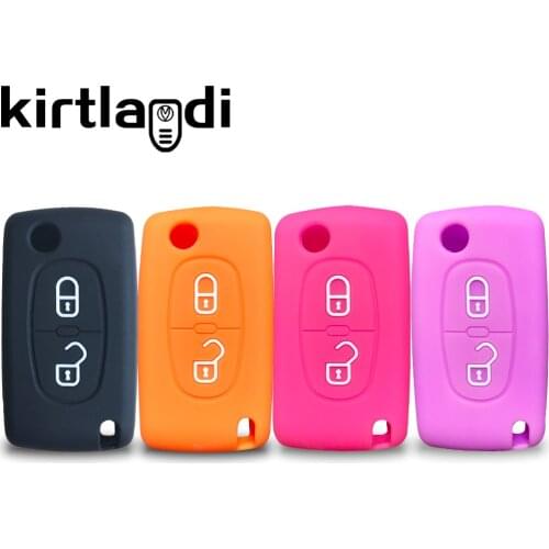 Silicone Remote Key Case Shell Cover for Peugeot 207 307 307S 307CC 307SW 308 308SW 3008 4007 for Citroen C2 C3 C4 C5 C Crosser