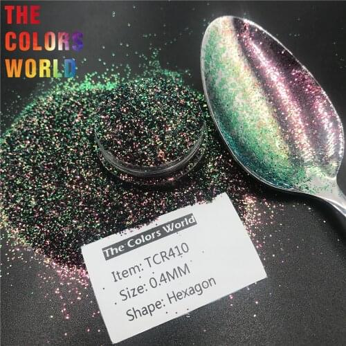 TCT-327 Chameleon Color Hexagon 0.4MM Color Shift Nail Glitter Nails Art Decoration Tattoo Tumblers Crafts Festival Accessories