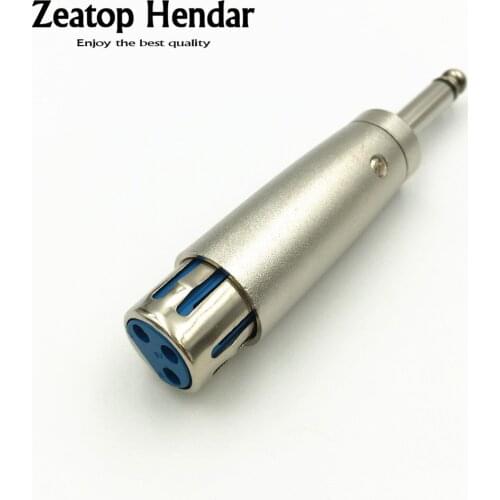 4Pcs High Quality 1/4" 6.35mm Mono Male Plug to 3Pin XLR Female Jack Microphone Audio Cable Mic Adapter Connector