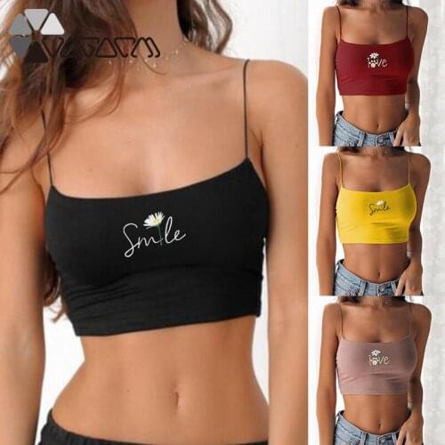 2020 Women Sport Bra Flower Letter Printed Tank Top Underwear Strap Running Wear No Chest Pad Fitness Gym Crop Tops Bralette