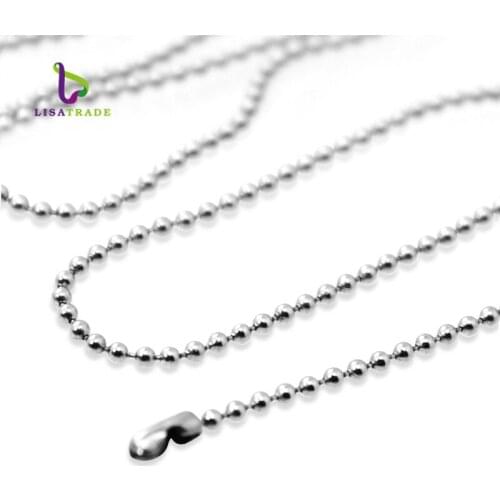 10PCS ! Ball chains necklace for slide tag necklace pendant/ floating locket 50/80cm length stainless steel LSBR029-30*10