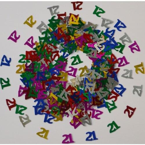 15g Age 21st Years Old Happy Birthday Party Confetti Table Scatters Foil Number Digital 21 Pink Blue Black Silver Glitz Sprinkle