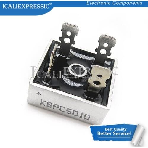 2PCS KBPC5010 50 A Bridge Rectifier 1000V 50Amp Metal Case for maximum Heat Dissipation 1000V 2.8cm Square Diode Bridge In Stock