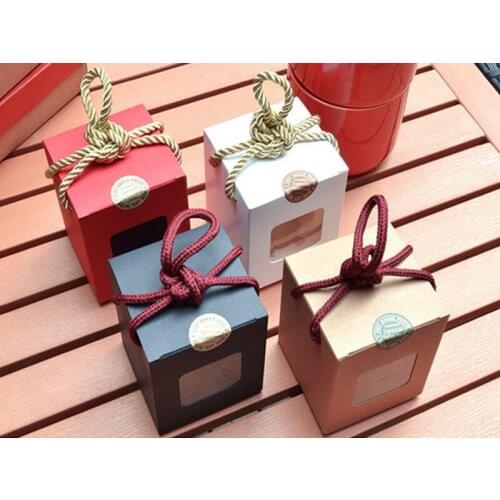 300pcs/ batch new products window box kraft gift box honey jam tea brown sugar box