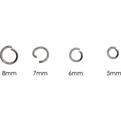 400pcs Metal Jump Rings Open Silver Plated Jewelry Making Findings 5/6/7/8mm