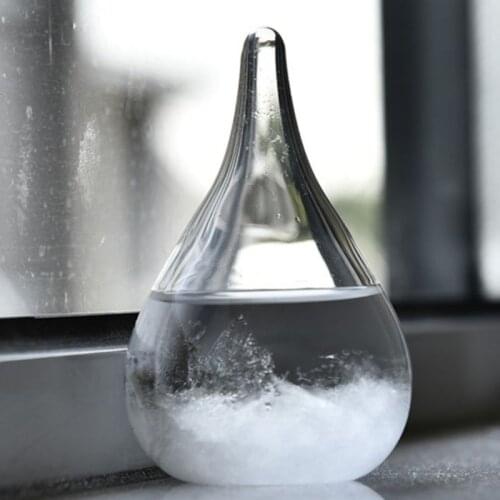 Transparent Droplet Storm Glass Water Drop Weather Storm Forecast Predictor Monitor Bottle Barometer Home Decoration 30ml