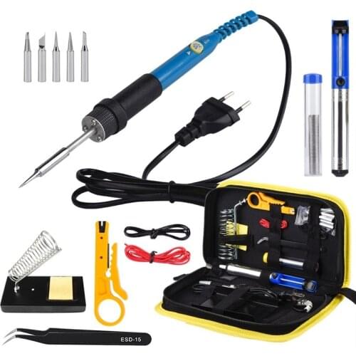 DH 908 Electric Soldering Iron Portable Digital Soldering Iron Electric Welder Tips Tin Solder for Soldering Welding Equipment