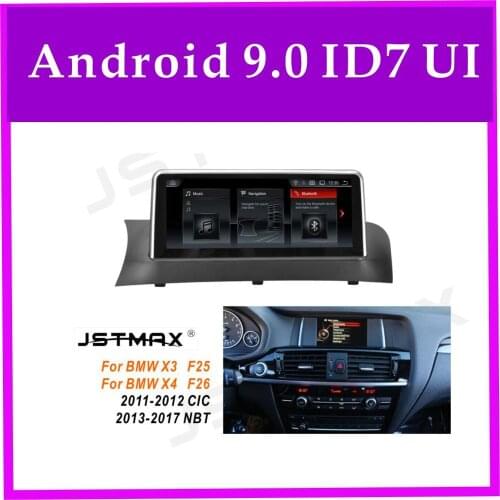 JSTMAX 10.25" IPS PX6 Android 9.0 For BMW X3 F25 X4 F26 2011 2012 2013 2014 2015 2016 2017 Car GPS Navigation Multimedia