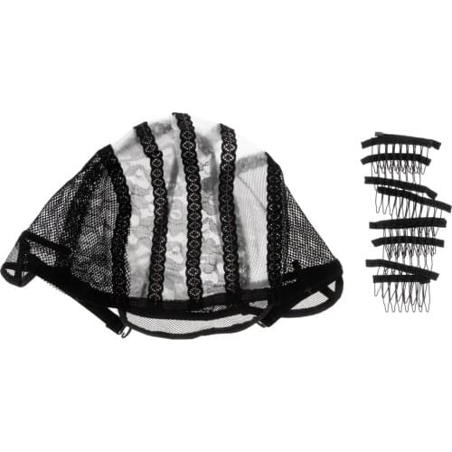 10pcs Wig Clips With Stretchy Net Elastic Edge Strap Wig for Wig Making