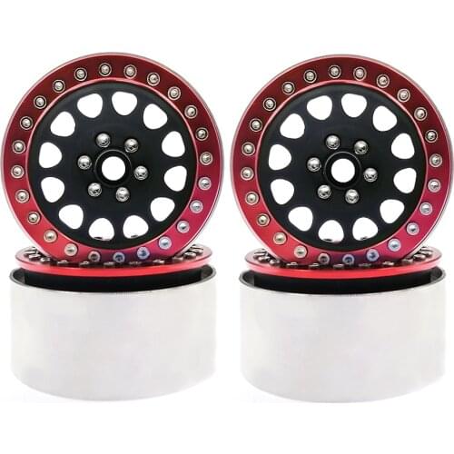 RC4Pcs Aluminum Alloy 2.2 Beadlock Wheels Rims for 1/10 RC Crawler Axial SCX10 SCX10 II 90046 AXI03007 TRAXXAX TRX4 D90