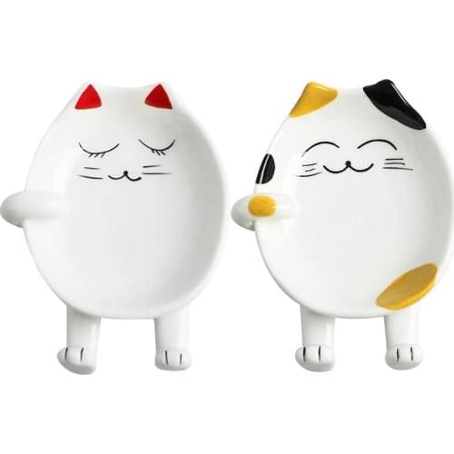 2Pcs Cartoon Ceramic Pot Cover Holder Pot Shovel Rack Chopstick Spoon Shelf ceramic pot cover pot shovel body chopsticks spoon