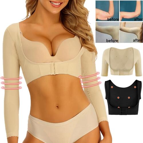 Upper Arm Shaper Post Surgical Slimmer Compression Sleeves Humpback Posture Corrector Tops Women Shoulder Shapewear Back Support