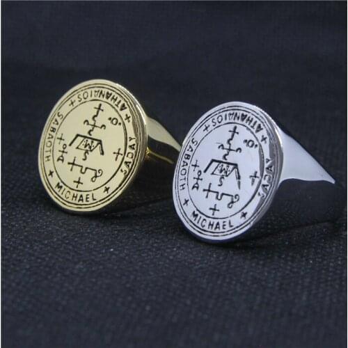 Drop Ship 7-14 Cool Polishing Round Letters Ring 316L Stainless Steel Ancient Greece Ring