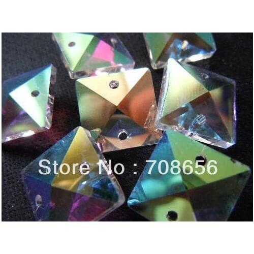 480PCS 22*22MM AB SQUARE CRYSTAL BEAD PRISM CHANDELIER LAMP IN 2 HOLES