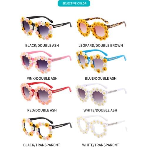 Summer Little Boys Girls Sunglasses, Toddlers Sweet Style Daisy Frame Outdoor Ultraviolet-proof Casual Glasses