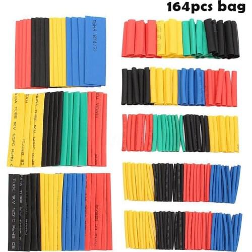 Multicolor Polyolefin Shrinking Assorted Heat Shrink Tube Wire Cable Insulated Sleeving Heat Shrink Tubing Set New DO