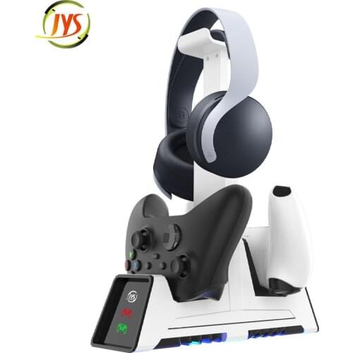 PS5 Multi-Function Charging Base With Headphone Storage Rack Compatible With PS4/PS5/NSPro/Series Handle Dual Charging