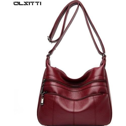 OLSITTI Fashion Luxury Soft Pu Leather Crossbody Bags for Women 2021 New Designer Ladies Simplicity Shoulder Bag Bolsas Feminina