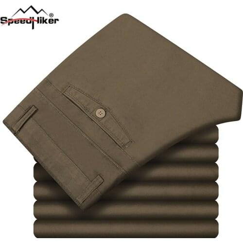 Autumn Winter Mens Thicken Pants Casual Men Clothes 2019 Straight Long Male 100% Cotton Trousers Pants Soft Comfortable 29-42