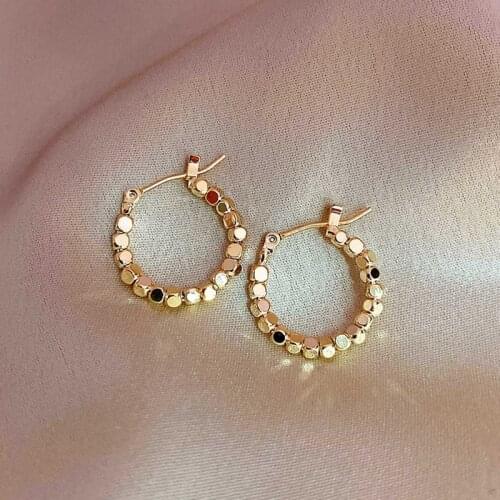 2020 New Gold Color Metal Irregular Geometric Square Stud Earrings Trendy for Women Girls party Jewellry gifts