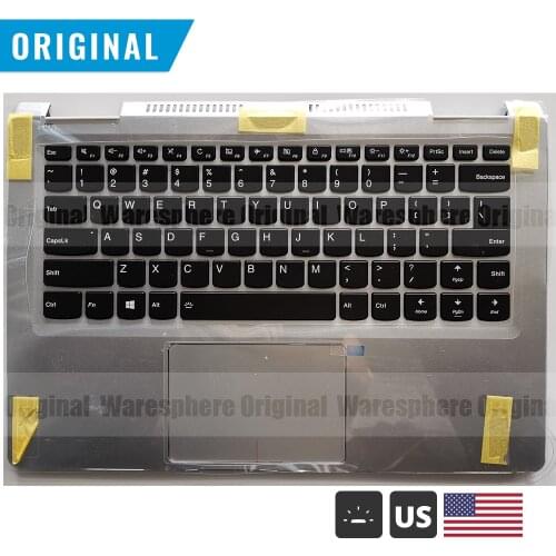 New Original Palmrest for Lenovo Yoga 710-14ISK 710-14IKB Top Cover Upper Case with US Backlit Keyboard Touchpad Silver / Black
