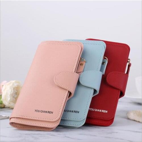 New Womens Long Wallet European American Purse zipper folding Large Capacity Moneybag Wallet Printing Fashion Mobile Phone Hand