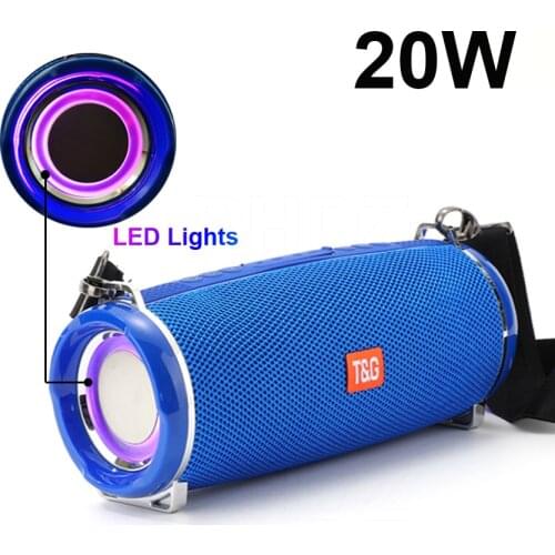 Portable bluetooth speakers LED lights Subwoofer column with radio Music box surround sound system waterproof Loudspeaker For pc