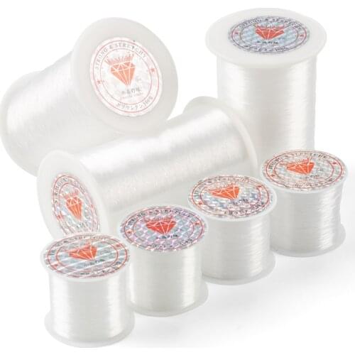 1 Roll 0.2/0.25/0.3/0.35/0.4/0.45/0.5/0.6mm Transparent Crystal Line Non-stretch Beading Wire Cord DIY Jewelry Making Supplies