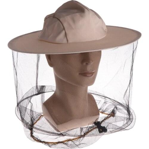 Bee Hat Beekeeping Denim Net Head Face Protector Cap Mosquitoes Outdoor Camping