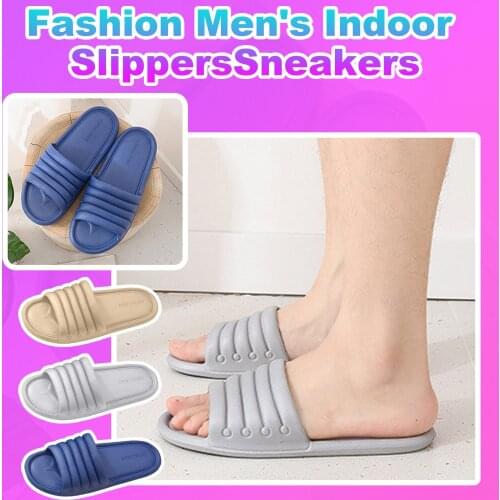 Summer Home Men Slippers Simple Lovers Shoes Non-slip Bathroom Slides Flip Flops Indoor Women Platform Slippers