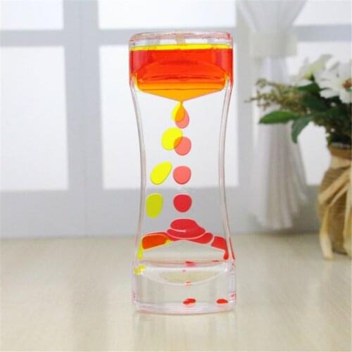 Liquid Motion Timer Bubbler Best Sensory Toy for Relaxation, Liquid Motion Timer Toy Floating Color Mini Lava Lamp Timer