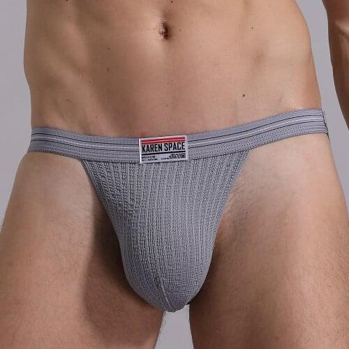 Sexy men Jockstrap Cotton Underwear Sexy Jockstrap Mens Briefs g tring Slip Homme Gay Underpants Men Thongs string Pouch