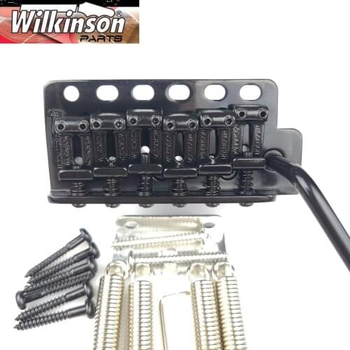 Wilkinson ST electric guitar Tremolo System Bridge + Bent Steel Saddles WV6 Black