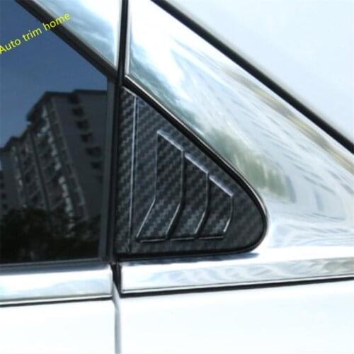 Rear Window Vent Louvers Scoop Molding Garnish Cover Trim 2 Pcs Fit For Cadillac XT4 2019 - 2021 Carbon Fiber Look Accessories