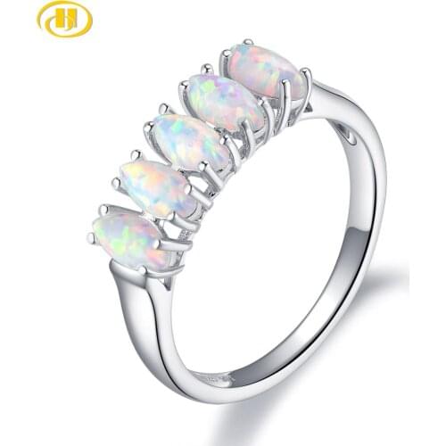 Hutang Calssic Nano Opal Womens Ring Solid 925 Sterling Silver Engagement Female Rings Fine Elegant Fine Jewelry