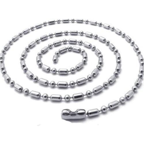 60cm Chains Accessories For Necklaces DIY Jewelry Making Findings 316L Stainless Steel Bamboo Link Chain Wholesale Bulk Sale