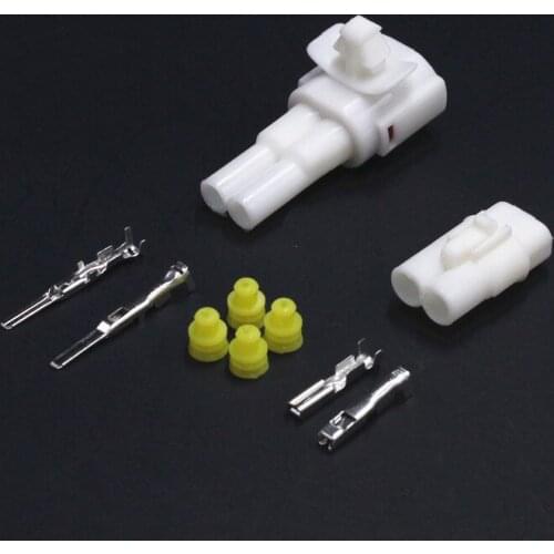 `1sets Automotive Connectors Automotive waterproof connector plug 2p with aircraft buckle seat modified male and female plug