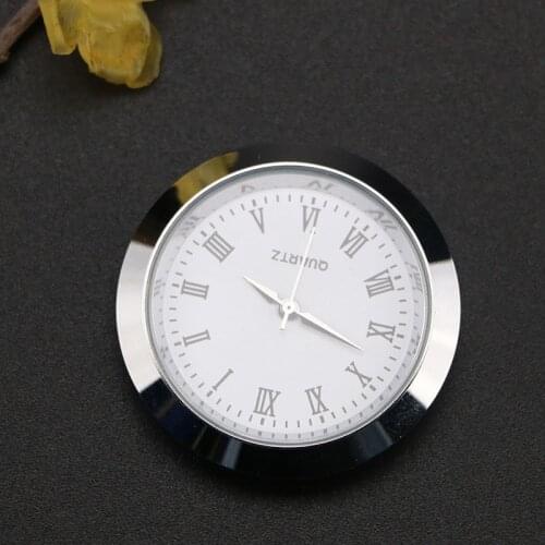 1PC Mini Car Ornament Clock Stick-On Quartz Analog Watch Auto Styling Interior Decoration Tool Accessories