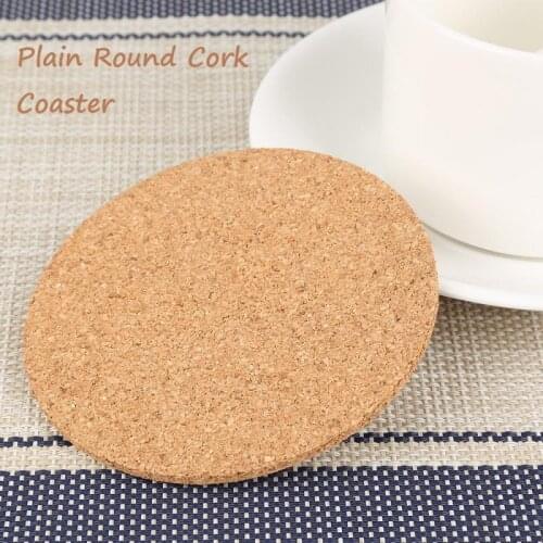 1pc Plain Round Cork Coaster Coffee Drink Tea Cup Mat Placemat Wine Table Mat For Home Cafe Restaurant Supplies Support Dropship